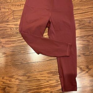 Lululemon Athletica Deep Red Leggings